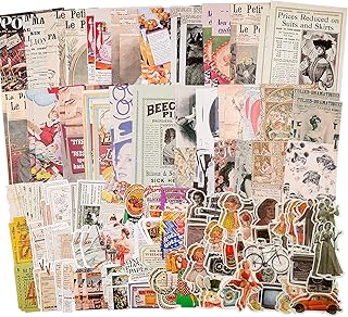 Kit luxueux de fournitures de scrapbooking vintage (200 pièces) pour journalisation artistique, planificateurs