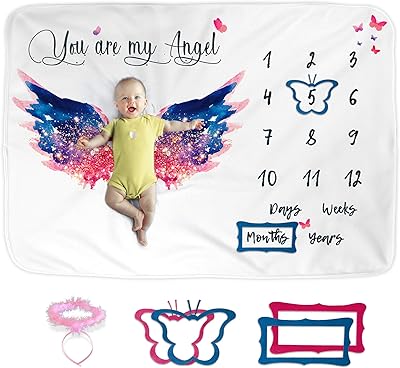 Couverture mensuelle pour bébé luca & lily pour filles | couverture mensuelle