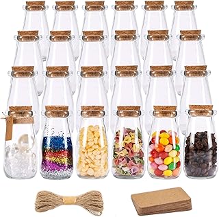 Xifor 24 pots cadeaux en verre de 34 oz mini bouteilles de 100