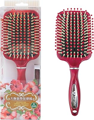 Brosse à cheveux hanami paddle, brosse à cheveux rembourrée flexible pour cheveux grossiers