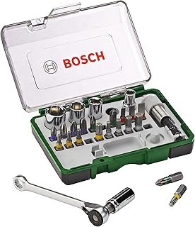 Jeu de 27 tournevis et embouts à cliquet bosch, modèle 2607017160