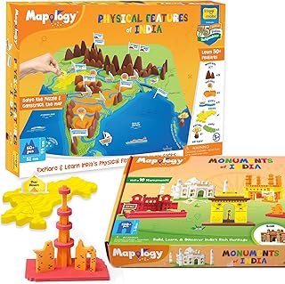 Imagmike mapology puzzle de carte politique et physique indienne, système solaire - jouet