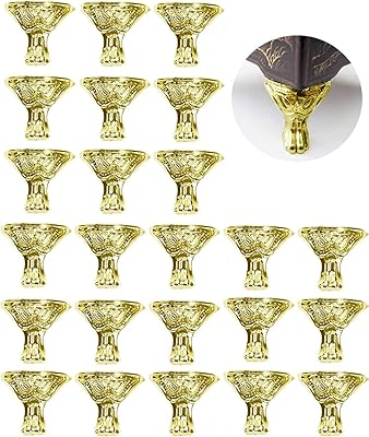 24 pièces pieds carrés en laiton antique pour boîte à bijoux en bois