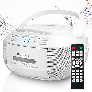Lecteur de cassettes combo boombox gredio avec bluetooth, radio am/fm, audio stéréo