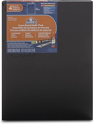 Cartons en mousse elmer's, 11 x 14 pouces, noir/noyau noir, 4 pièces (950024)