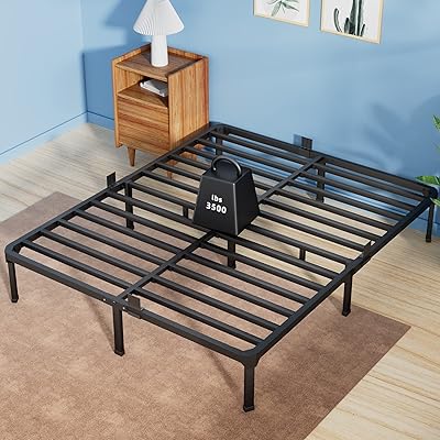 Cadre de lit rowell king size, aucun sommier tapissier requis, cadres de lit