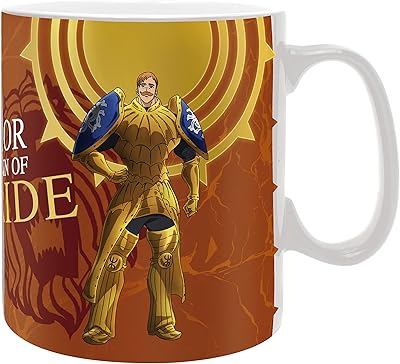 Tasse en céramique blanche escanor the seven deadly sins 12 oz dans une boîte