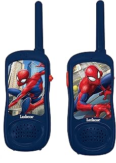 Jouet talkie-walkie lexibook spiderman pour enfants, clip ceinture pour le transport, batterie, rouge