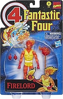 Figurine d'action hasbro marvel legends retro fantastic four firelord de 6 pouces, comprend