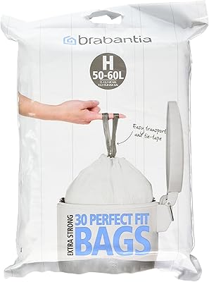 Poubelle brabantia h, 50-60 litres, 30 sacs
