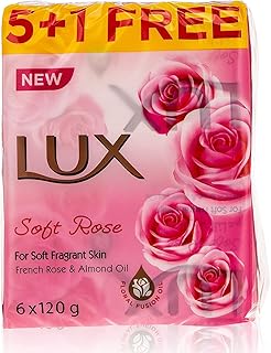 Savon parfumé lux soft rose, 6 x 120 grammes