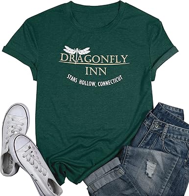 Gilmore girls merchandise libellule en chemise cadeaux t-shirt à manches courtes