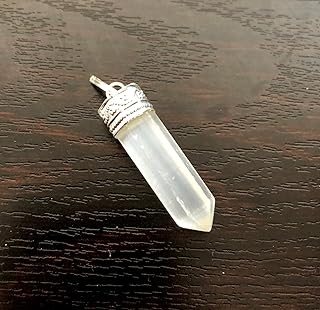 Pendentif pointeur en cristal exclusif en sélénite à 6 facettes, énergie reiki, bien-être
