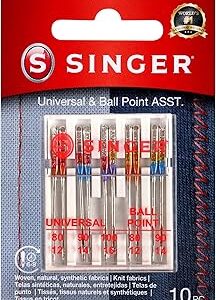 Aiguilles pour machine à coudre singer standard et ball de universal, tailles 80/12, 90/14 et 100/16 - 10 pièces. Diaytar : Vivez l'expérience du shopping malin