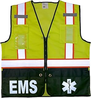 Gilet de sécurité ems survivor, type r classe 2, logo réfléchissant à l'avant