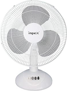Ventilateur de bureau portable impex tf-7505 50 watts 16 pouces 1300 tr/min