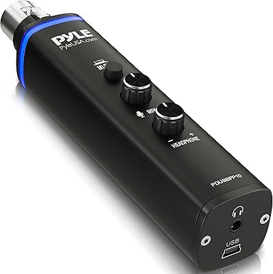 Adaptateur de signal de microphone pyle xlr vers usb universel d'ordinateur pour enregistrement