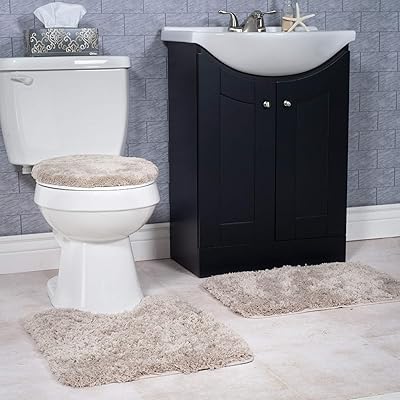 Ensemble de tapis de bain 3 pièces ultra doux et antidérapant lavish home