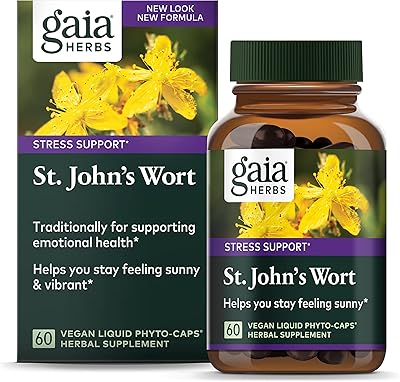 Gélules liquides végétariennes de millepertuis gaia herb, 60 unités - soutien au stress