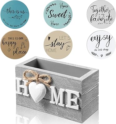 Ensemble de 6 sous-verres en bois en forme de cœur pour cadeaux