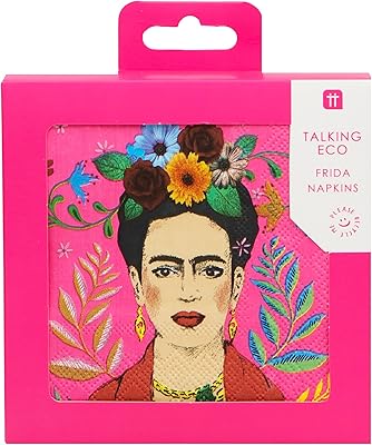 Serviettes de table parlantes de frida rose 20 pièces boho