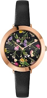 Montre pour femme avec bracelet en cuir noir (modèle : bkpams3029i), noir, noir