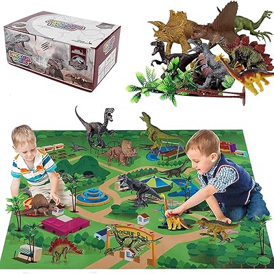 Jouets dl moon avec tapis de jeu et arbres 9 figurines