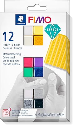 Pâte à modeler pour four à effet fimo stedtler 8013 c12-1 demi-cubes 12