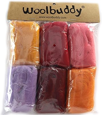 Woolbody needle fitting fausse laine naturelle faite à la main 6 couleurs vives