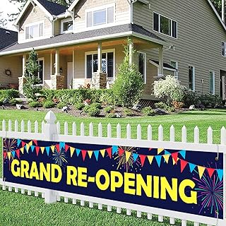Bannière de grande ouverture réouverture décorations d'ouverture de nouveau magasin fournitures