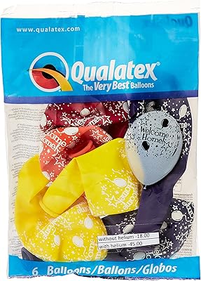 Qualtex bienvenue à la maison ! ballons en latex à imprimé étoiles 6