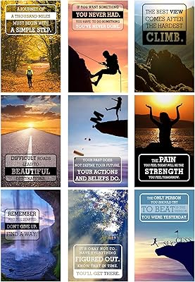 9 pièces autocollants muraux citations inspirantes de motivation citations de mots phrases