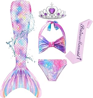Maillot de bain bikini queue de sirène pour fille, maillot de bain