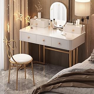 Ensemble de table de maquillage moderne pour chambre à coucher avec miroir