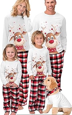 Pyjama de noël assorti pour la famille, pyjama elfe de noël en famille