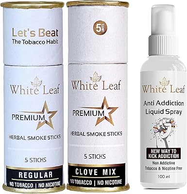 Cigarettes à base de plantes white leaf premium pack combiné
