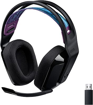 Casque de jeu sans fil logitech g 535 lightspeed - casque supra-auriculaire léger