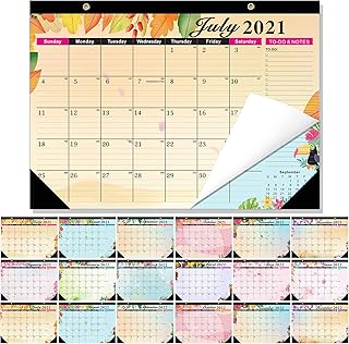 Calendrier mural mensuel babyski 2021-2022 de juillet 2021 à décembre 2022, 17 x