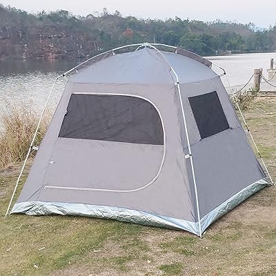 Tente de plage gozhou 4 personnes tente familiale résistante aux insectes aux uv
