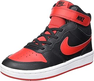 Enfant nike court borough mid 2 ps noir/rouge - 11 - baskets montantes