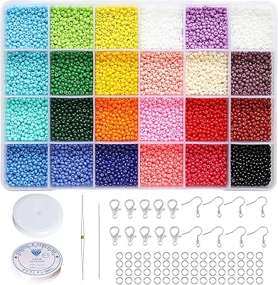 Ensemble de perles de verre rondes belabid de 3 mm avec perles, environ