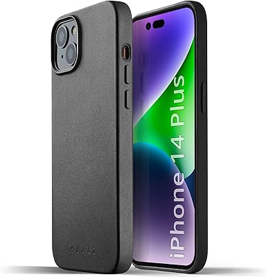 Coque entièrement en cuir mojo pour iphone 14 plus avec magsafe (noir)