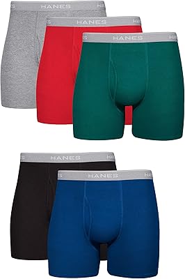 Boxer hans pour homme, lot de 5, multicolore (assorti), modèle 7349z5astl