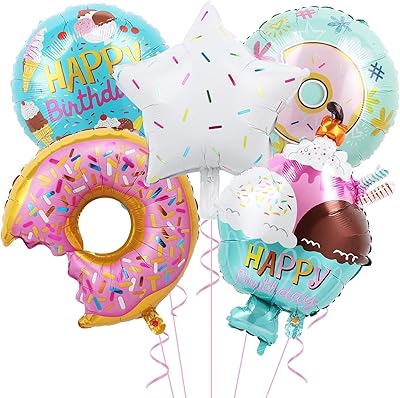 Décorations de fête d'anniversaire, décorations de fête d'anniversaire en forme de beignet
