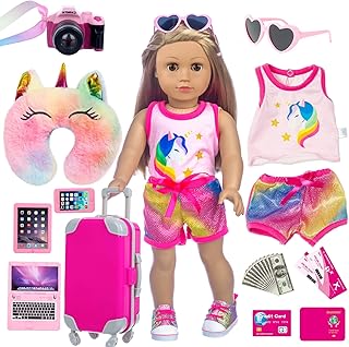Zvio 23 pièces de vêtements et accessoires de poupée de 18 pouces