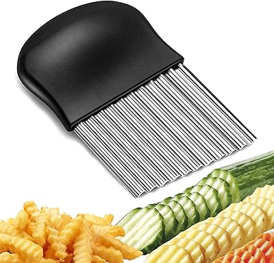 Trancheuse delfino en acier inoxydable coupe-chips coupe-légumes à lame ondulée couteaux frites