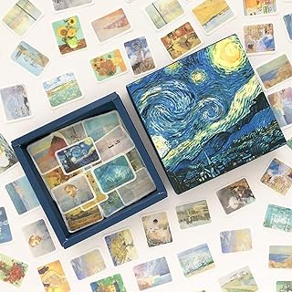 Dooraking 200 pièces autocollants washi d'art de taille moyenne pour scrapbooking journal intime