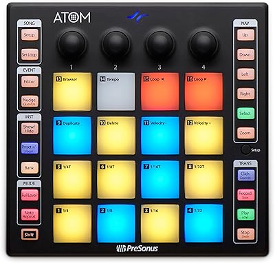 Contrôleur intermédiaire de production et de performance atom pré-sonos avec studio one artist