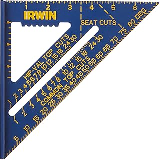 Irwin tools carré de chevron en aluminium à contraste élevé, bleu, 7 pouces
