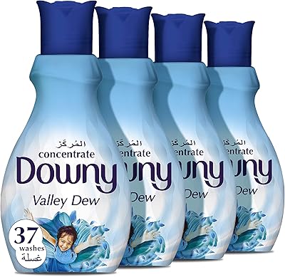 Adoucissant concentré downy, valley dew, 4 x 1,5 l